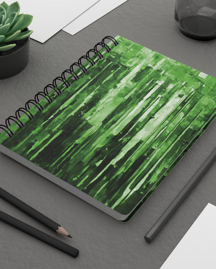 Striped Mint Pastel Spiral Bound Journal, 5" x 7" 150 pages