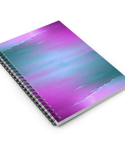 Dark Blue Green Sea Purple Fog Spiral Notebook - Ruled Line, 6" x 8", 118 pages