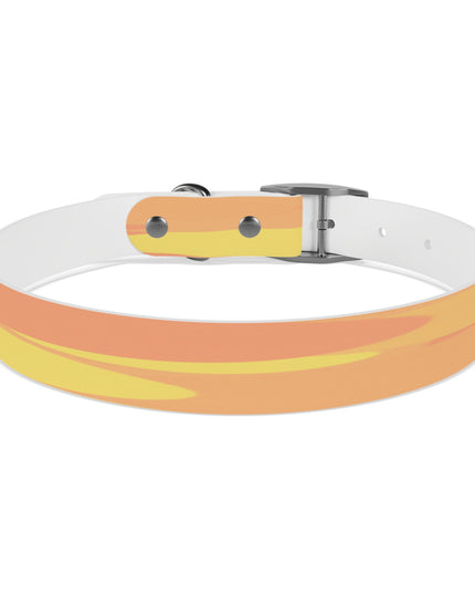 Pastel Bright Oranges Patches Large Dog Collar