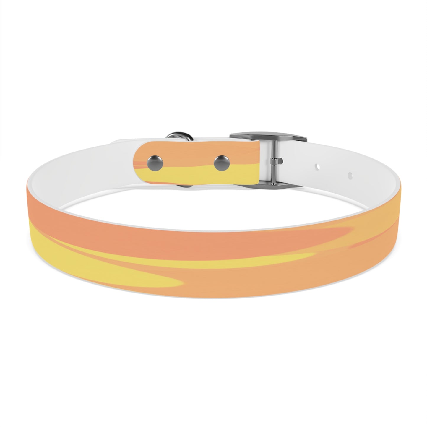 Pastel Bright Oranges Patches Large Dog Collar