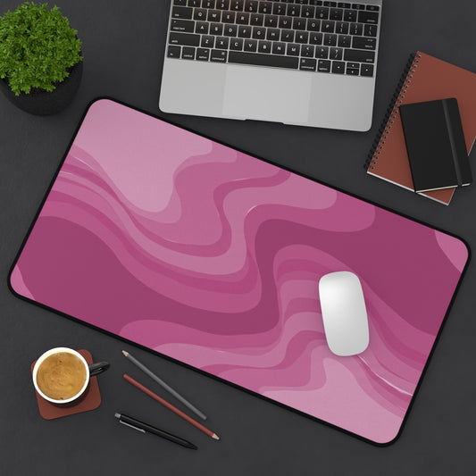 Pinky Mauve Wavey 12" x 22" Desk Mat