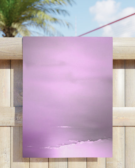 Dark Pink Sea Amethyst Fog Beach Towel, 24" x 44"