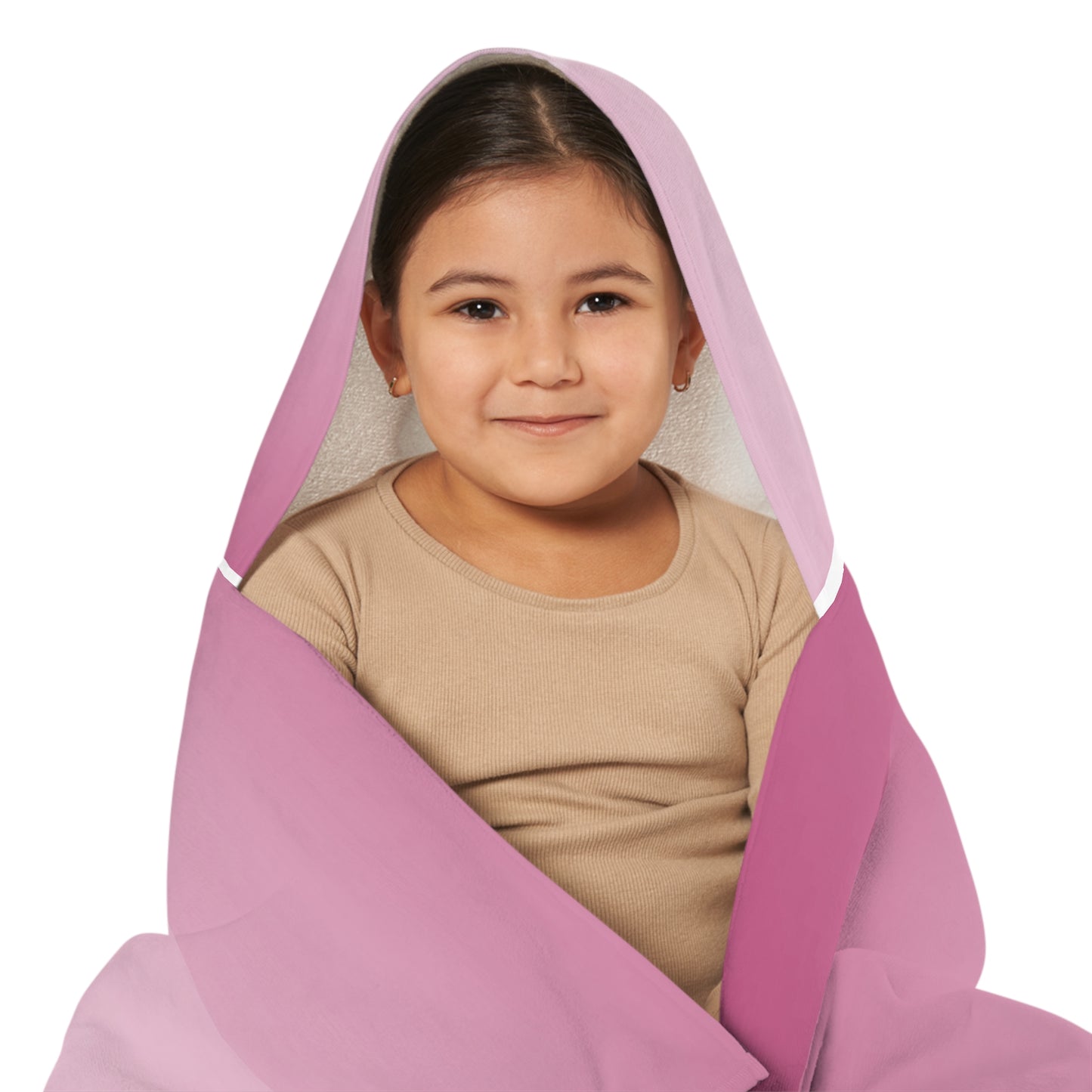 Pink Blush Fade Youth Hooded Towel, 24" x 48"