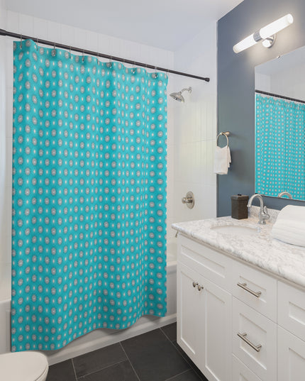 Tif Green Star-crossed Bodies Shower Curtain, 71" x 74"