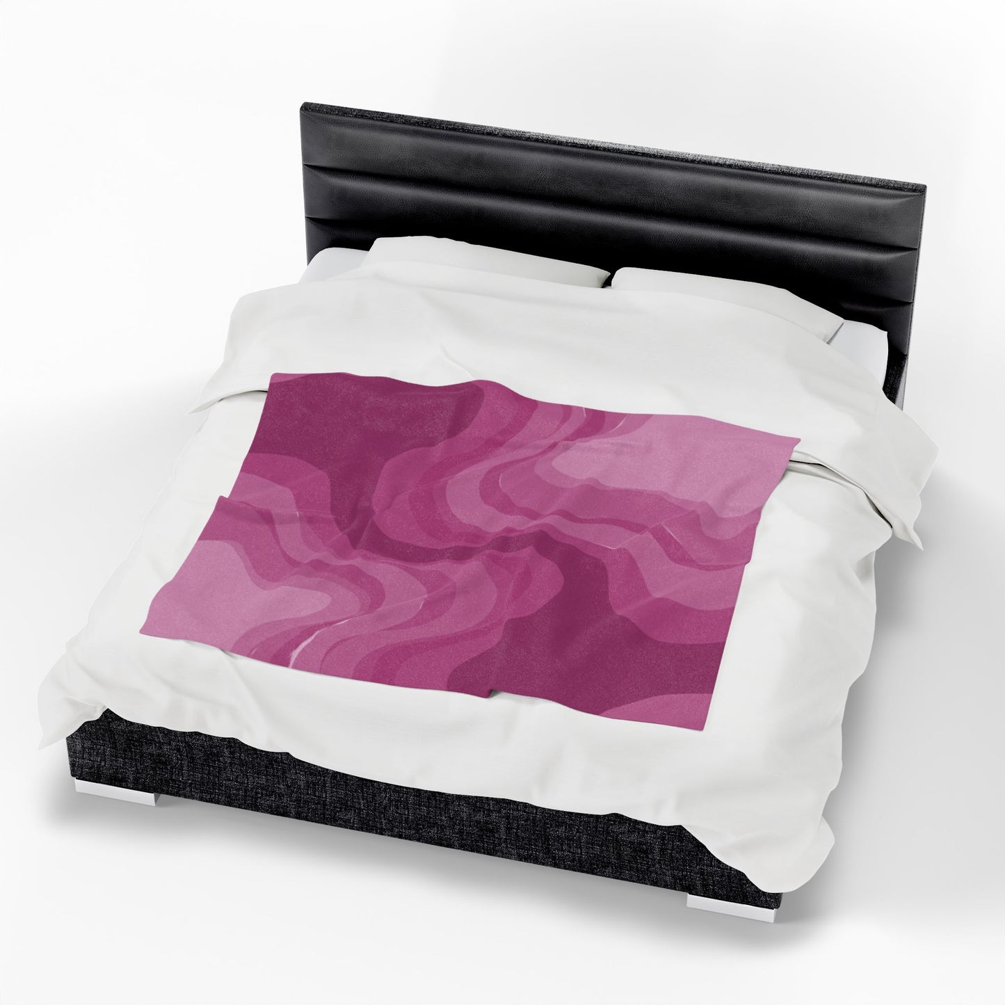 Pinky Mauve Wavey Velveteen Plush Blanket, 50" x 60"