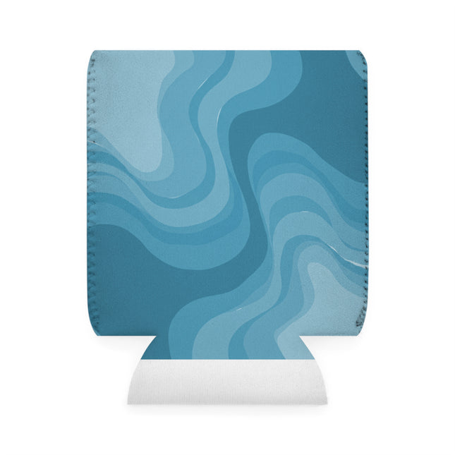 Sky Blue Wavey 12 oz Can Cooler Sleeve