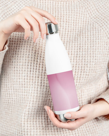 Pink Blush Fade 20oz Insulated White Water Bottle