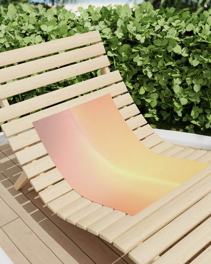 Hot Peach Fade Beach Towel, 18" x 27"
