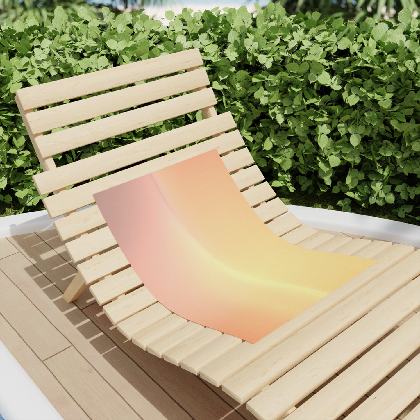 Hot Peach Fade Beach Towel, 18" x 27"