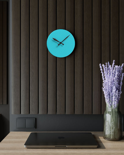 Tif Green Star-crossed Bodies Acrylic Round Wall Clock, 8" x 8"