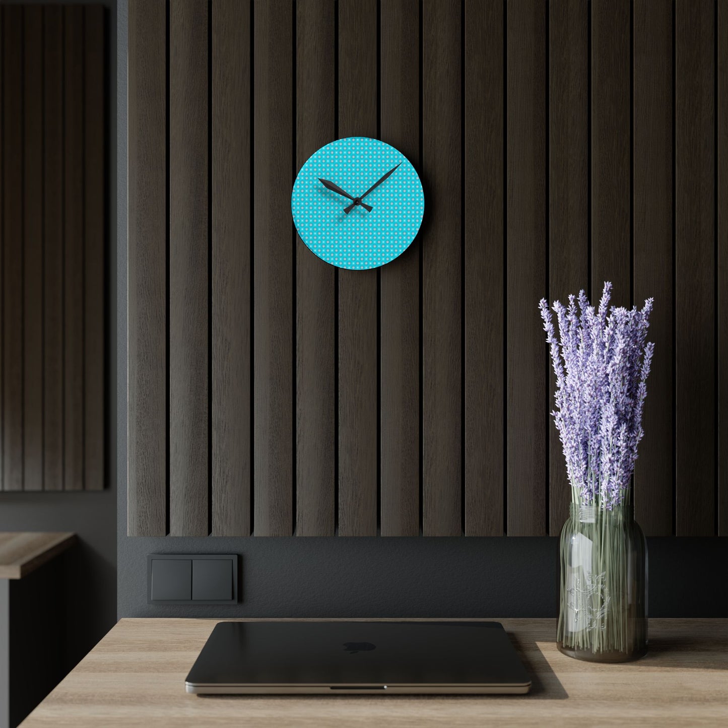Tif Green Star-crossed Bodies Acrylic Round Wall Clock, 8" x 8"