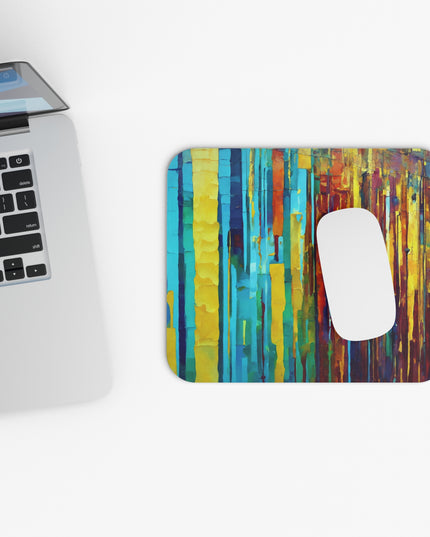 Striped Alpha Mouse Pad, 9" x 8" Rectangle