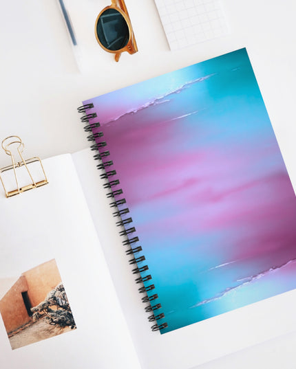 Wine Sea Blue Fog Spiral Notebook - Ruled Line, 6" x 8", 118 pages