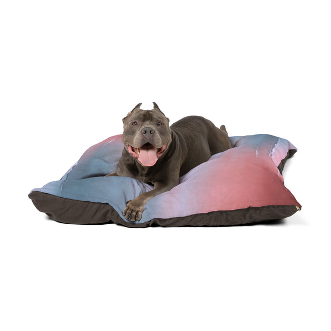 Gray Sea Pink Fog 50" × 40" Pet Bed