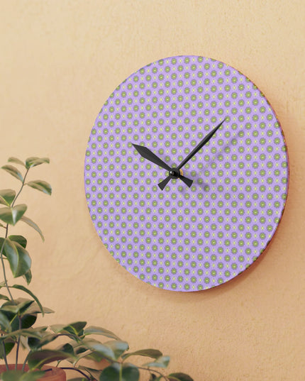Magenta Star-crossed Bodies Acrylic Wall Clock, Round or Square, 10.75" x 10.75"
