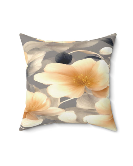 Soft Blossom Floral Bunch Faux Suede Square Pillow, 16" x 16"
