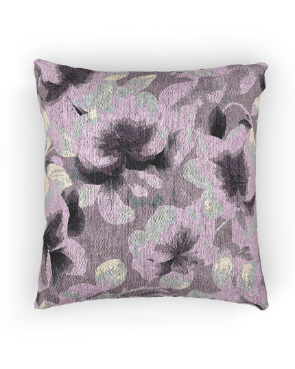Blue Lavender Florals Woven Pillow, 17" x 18"