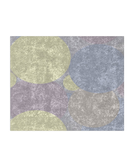 Pastel Soft Blue and Soft White Patches 50" x 60" Crushed Velvet Blanket