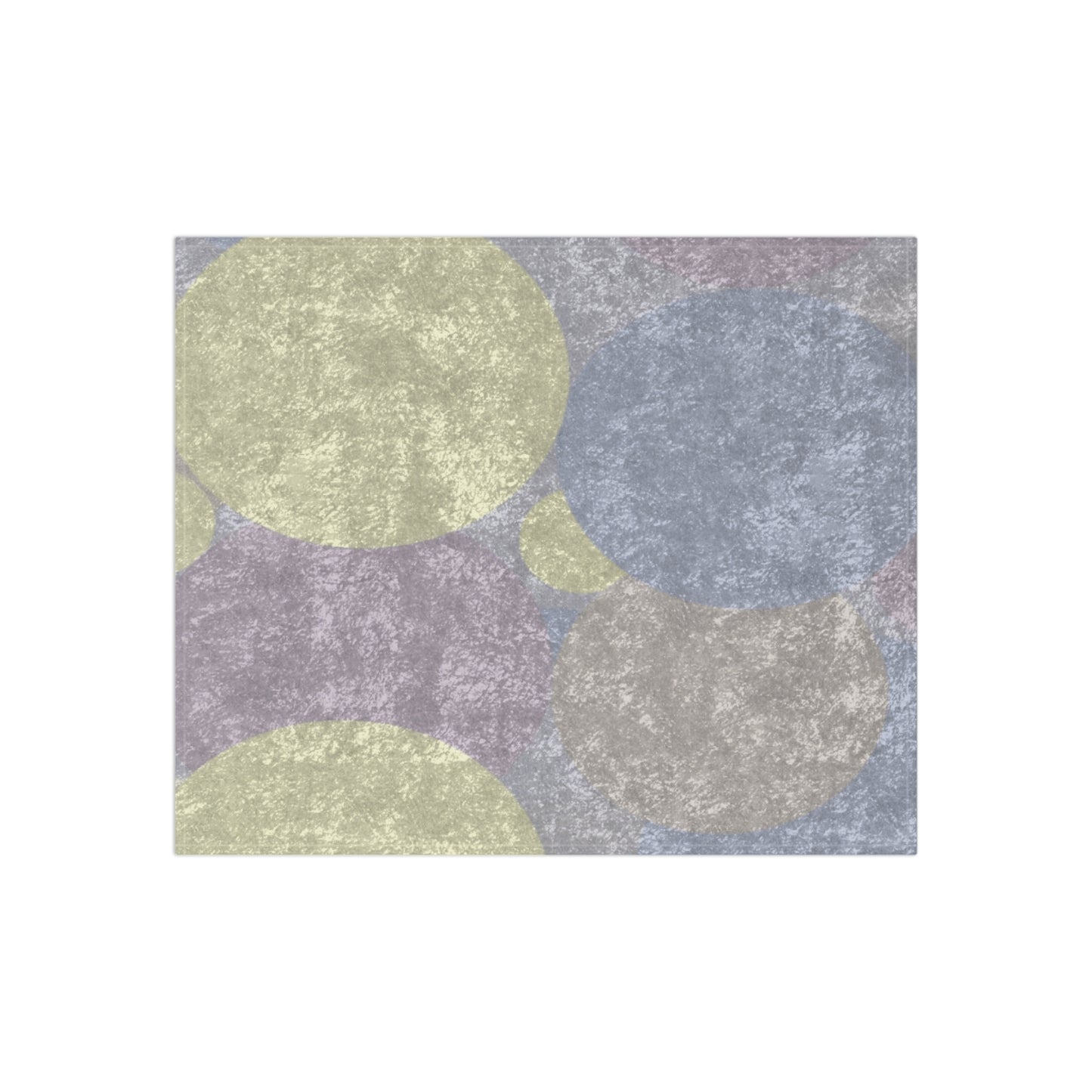 Pastel Soft Blue and Soft White Patches 50" x 60" Crushed Velvet Blanket