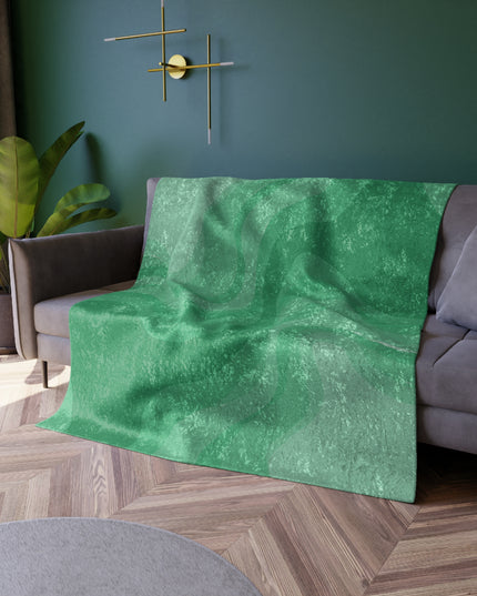 Mint Green Wavey 50" x 60" Crushed Velvet Blanket
