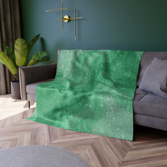 Mint Green Wavey 50" x 60" Crushed Velvet Blanket