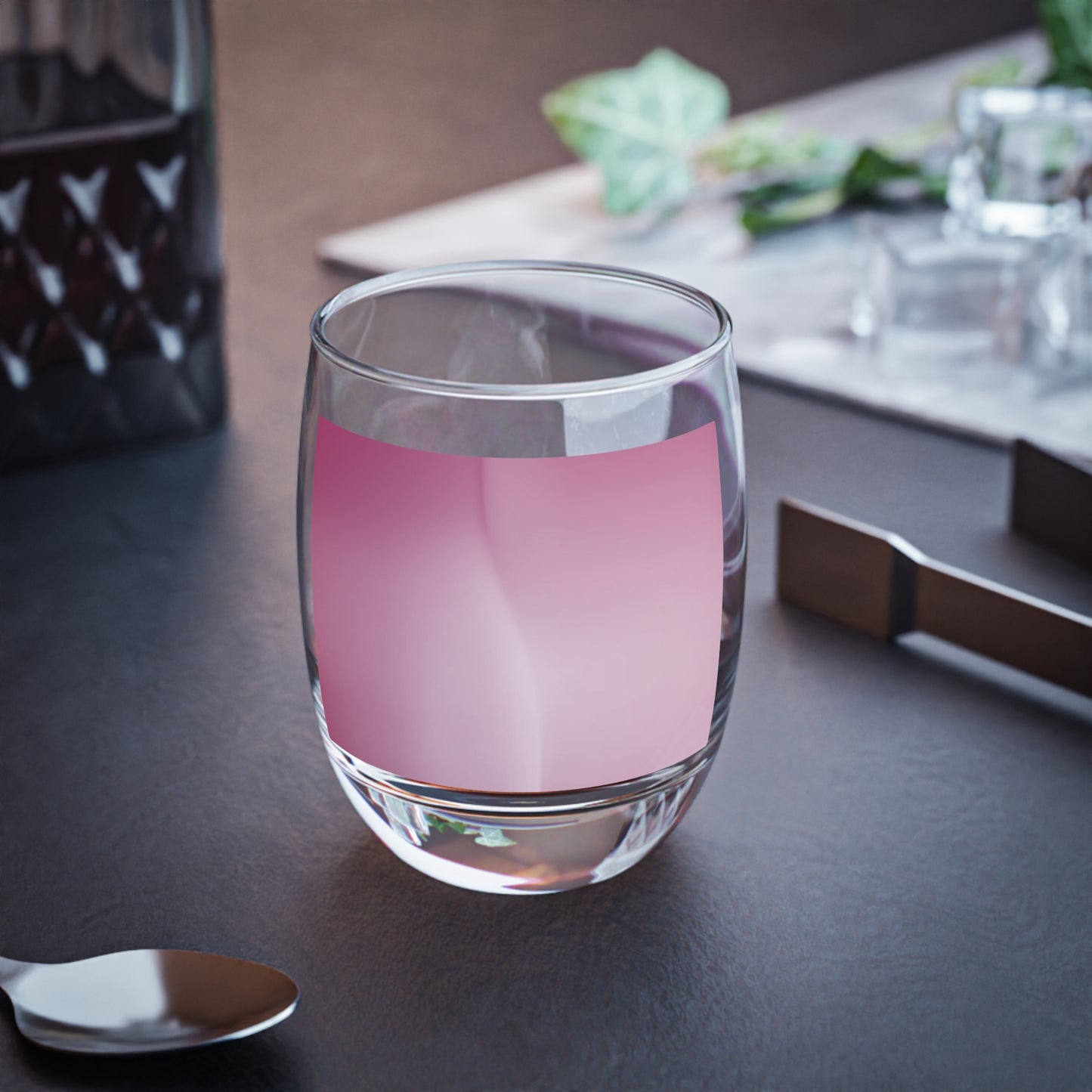 Pink Blush Fade Whiskey Glass, 6 oz