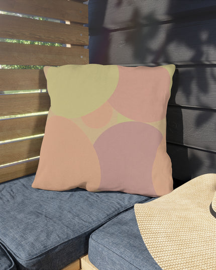 Pastel Hot Peach Patches 18" x 18" Outdoor Pillow
