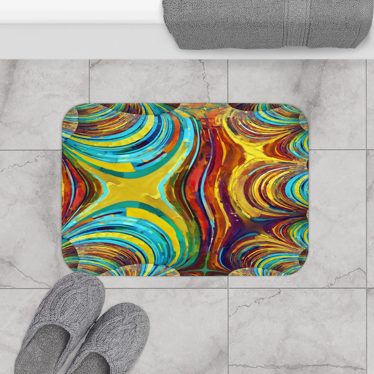 Uzi Spiral Alpha 24" x 17" Bath Mat