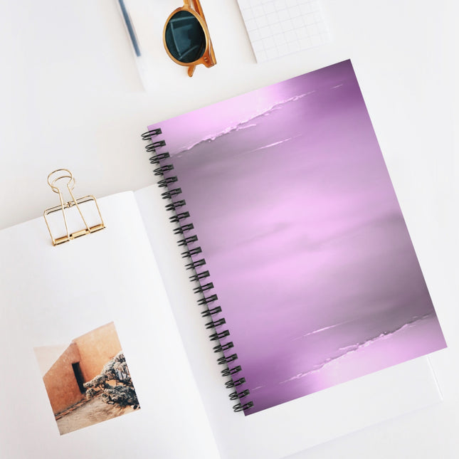 Dark Pink Sea Amethyst Fog Spiral Notebook - Ruled Line, 6" x 8", 118 pages