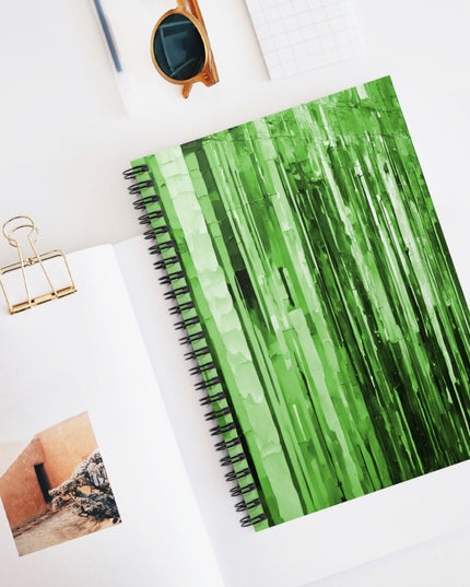 Striped Mint Pastel Spiral Notebook - Ruled Line, 6" x 8", 118 pages