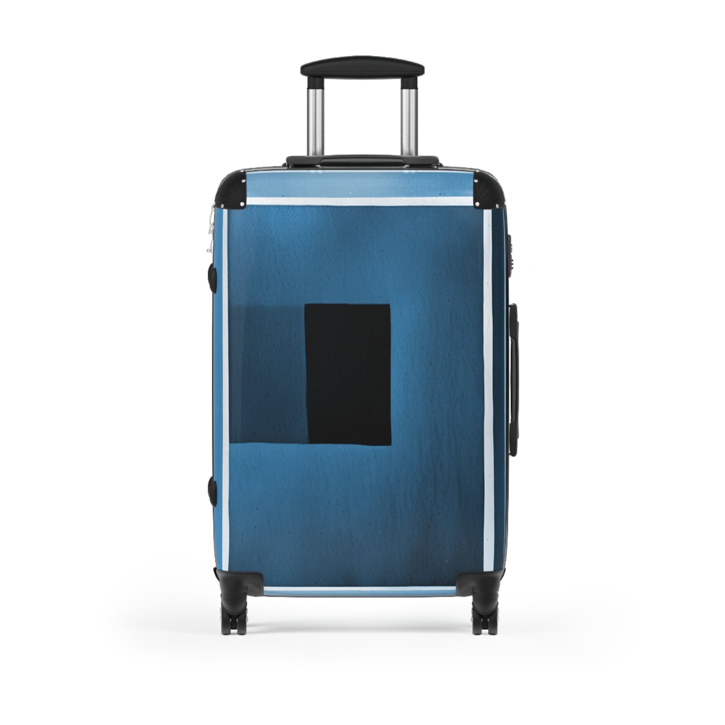 Blue Shadow Medium Suitcase with built in lock, 4 double-wheels, telescopic handle, and ABS back hard-shell
