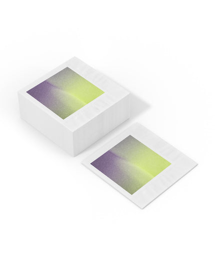 Purple Golden Fade White Coined Napkins, 6.5" x 6.5"
