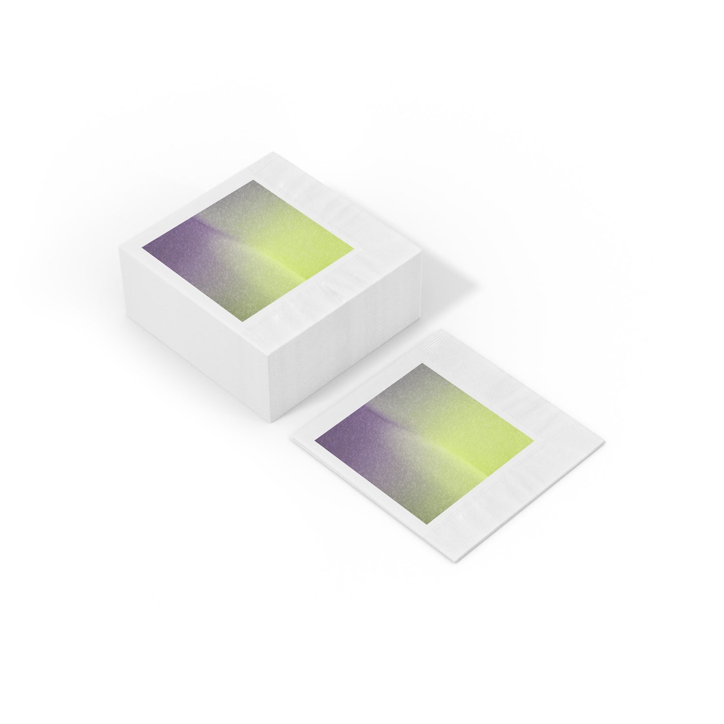 Purple Golden Fade White Coined Napkins, 6.5" x 6.5"