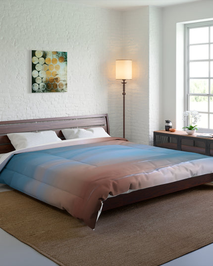 Blue Sea Peach Fog 104" × 88" Comforter