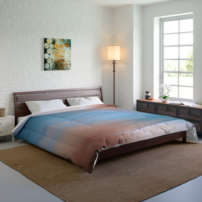 Blue Sea Peach Fog 104" × 88" Comforter