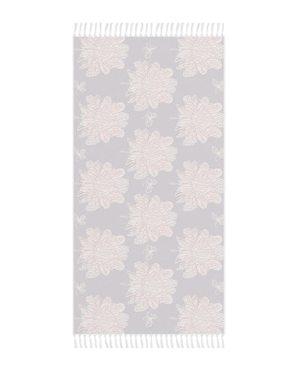 Pink Floral Butterflies 38" × 81" Boho Beach Cloth