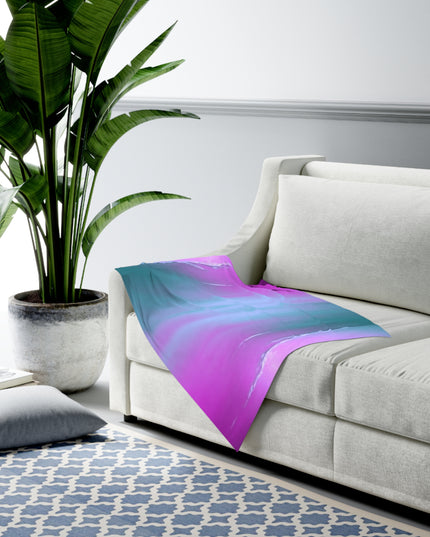 Dark Blue Green Sea Purple Fog Baby Swaddle 30″×40″ Blanket