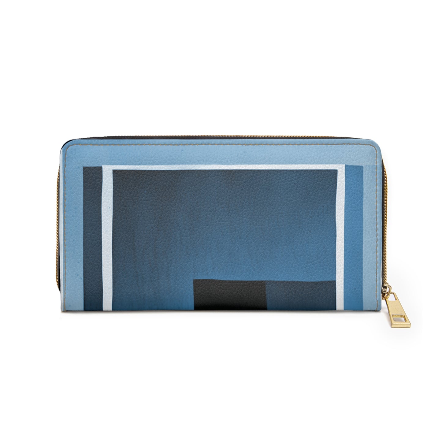 Blue Shadow Elegant Abstract Zipper Wallet - Stylish & Functional Accessory for Everyday Use