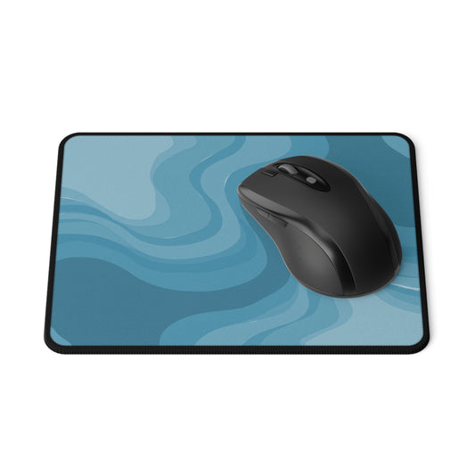 Sky Blue Wavey Non-Slip Gaming Mouse Pad, 9.5" X 8" Rectangle