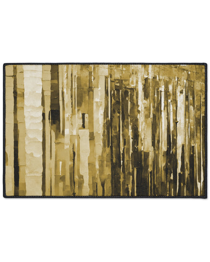 Striped Light Brown 18" x 27" Heavy Duty Floor Mat