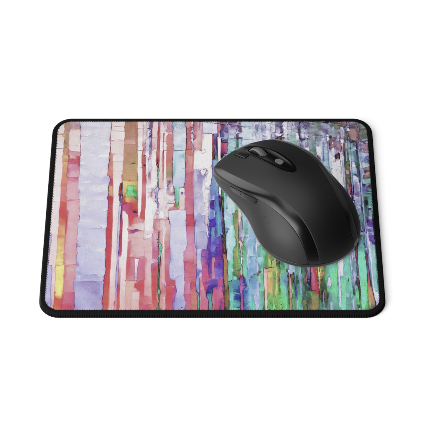 Striped Pastels Non-Slip Gaming Mouse Pad, 9.5" X 8" Rectangle