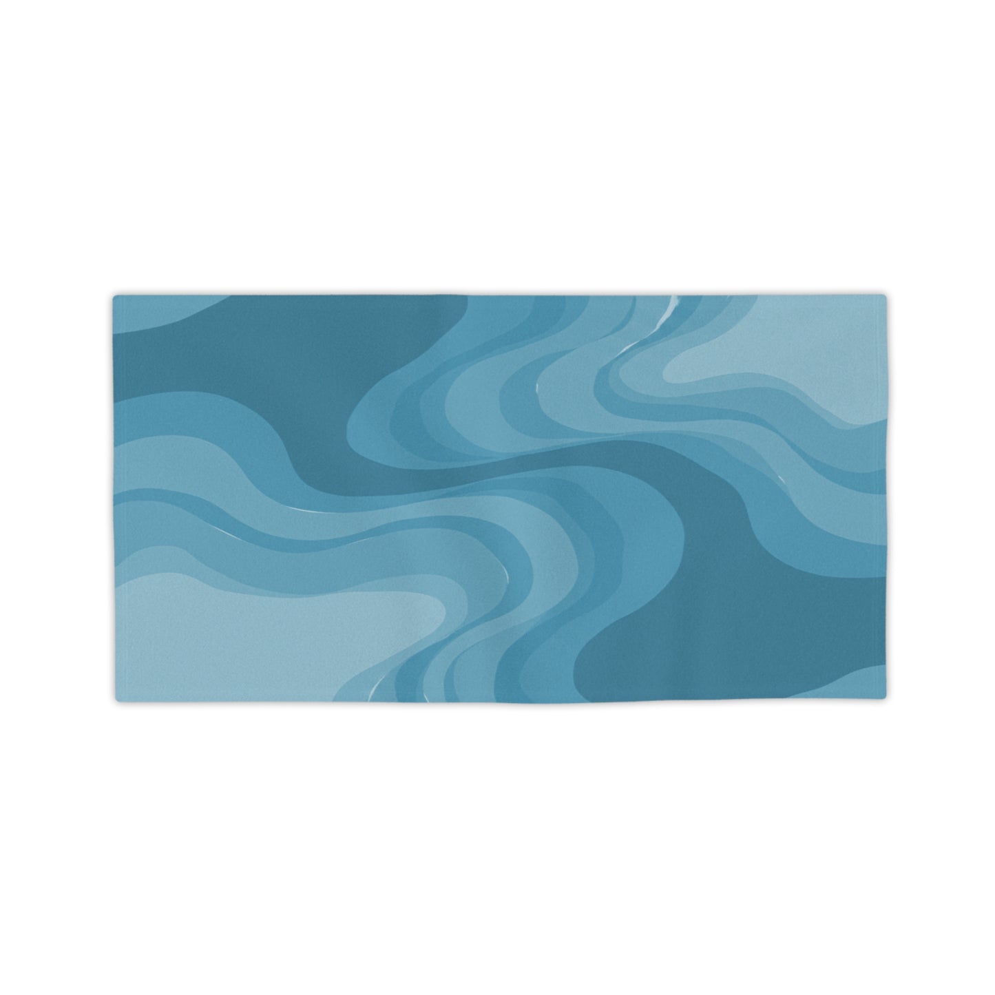 Sky Blue Wavey Beach Towel, 24" x 44"