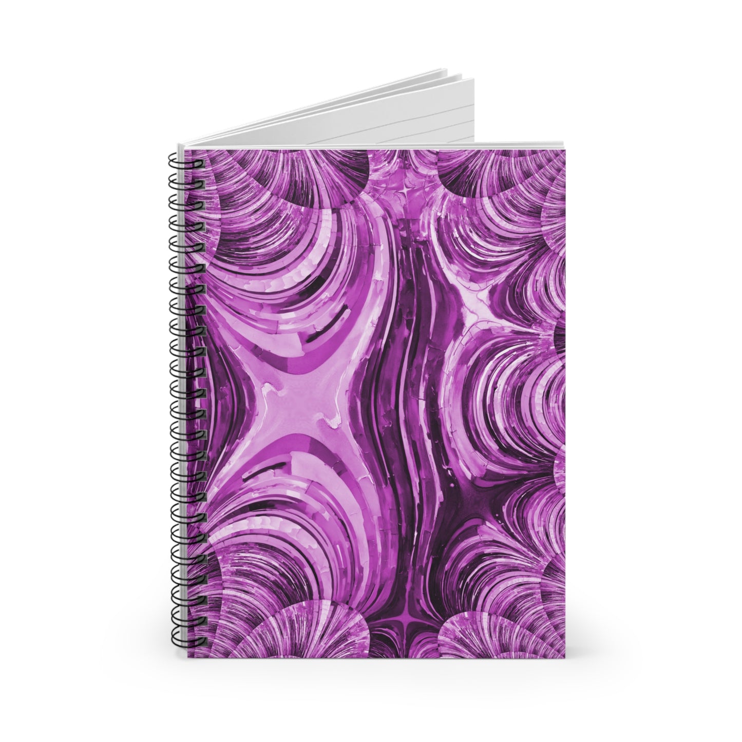 Uzi Spiral Powder Lavender Spiral Notebook - Ruled Line, 6" x 8", 118 pages