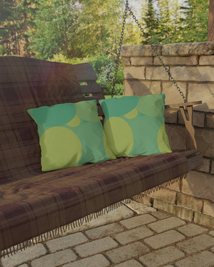 Pastel Green Patches 16" x 16" Outdoor Pillow