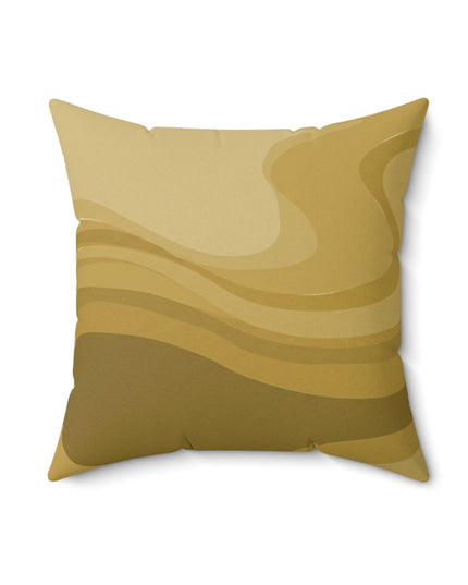 Brown Wavey 18" x 18" Faux Suede Square Pillow