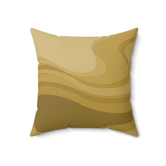 Brown Wavey 18" x 18" Faux Suede Square Pillow
