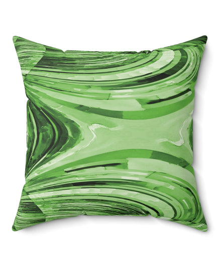 Uzi Spiral Mint Pastel Faux Suede Square Pillow, 20" x 20"