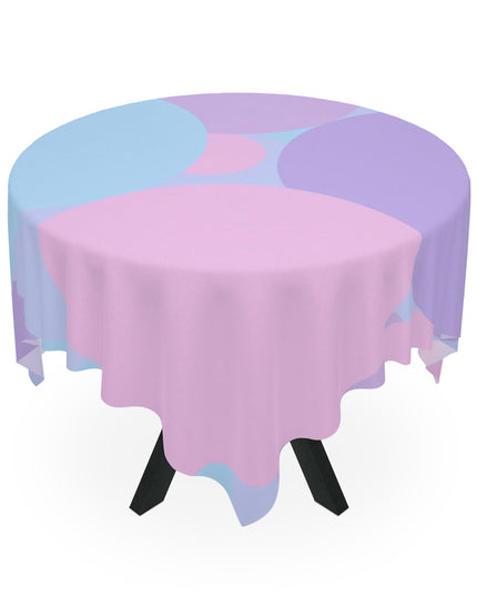 Pastel Purple and Mauve Patches Tablecloth, 55" x 55"