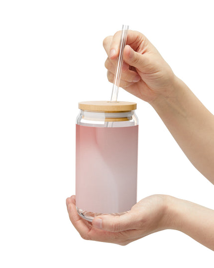 Rose Red Fade Sipper Glass, 16oz