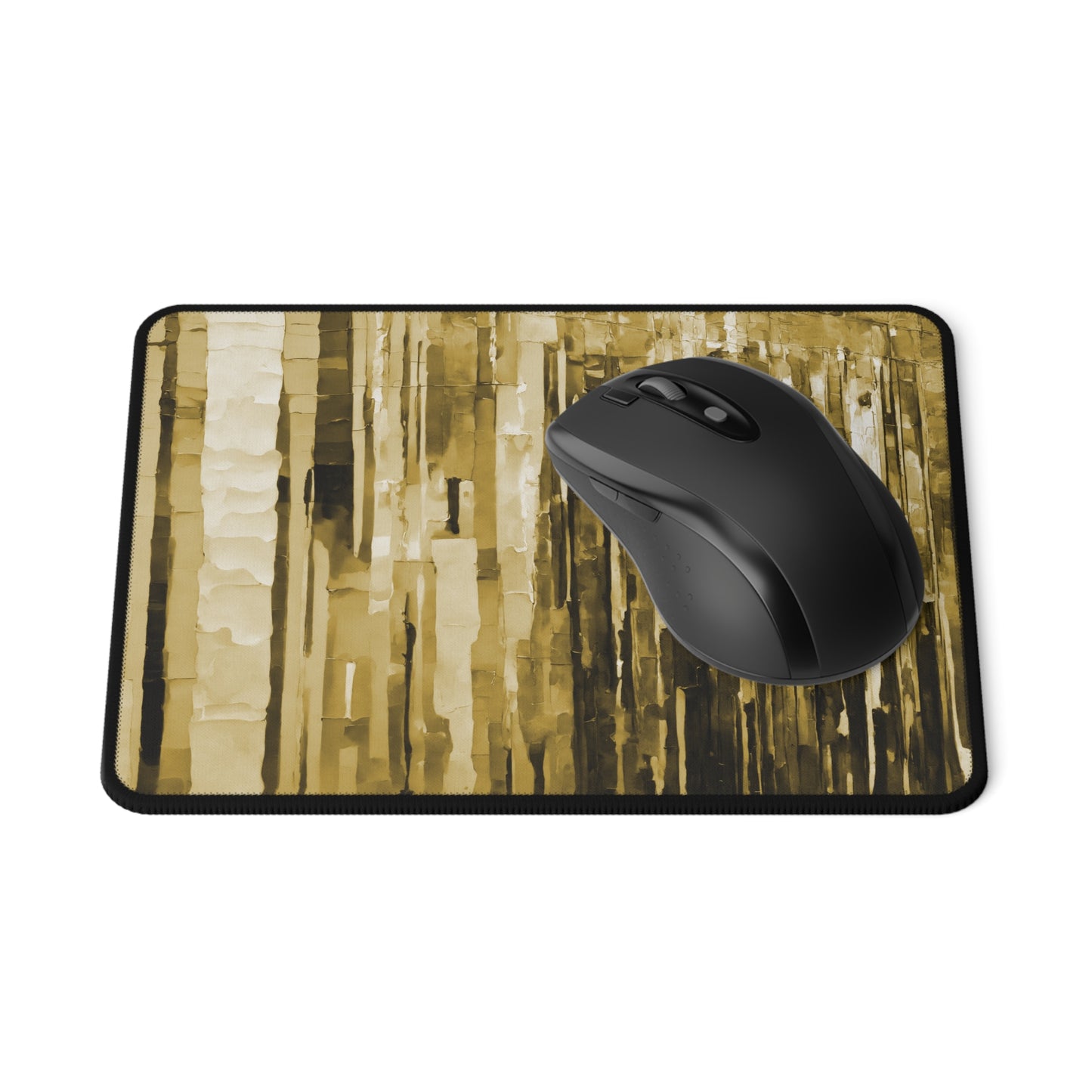 Striped Light Brown Non-Slip Gaming Mouse Pad, 9.5" X 8" Rectangle